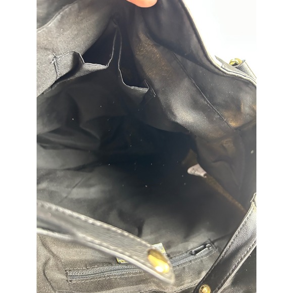 Christian Siriano for Payless Tote Bag Black White Striped Gold Chain New NWT - Picture 11 of 11